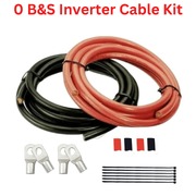 0 B&S Inverter Cable Kit 1.5m 2600W 3000W Power 12V Enerdrive Epower Giantz Lugs