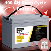 Deep Cycle Battery 100Ah 12V AGM Marine Sealed Power Portable Trailer Solar 4WD