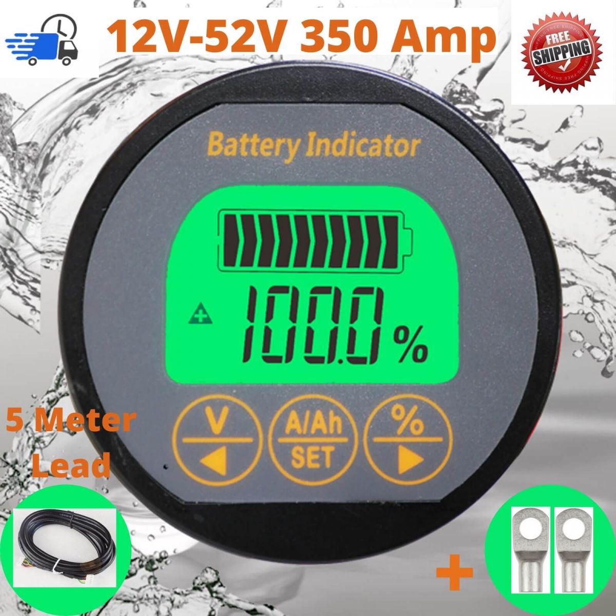 Battery Capacity monitor, Battery capacity indicator, Battery Capacity Tester, battery performance shunt