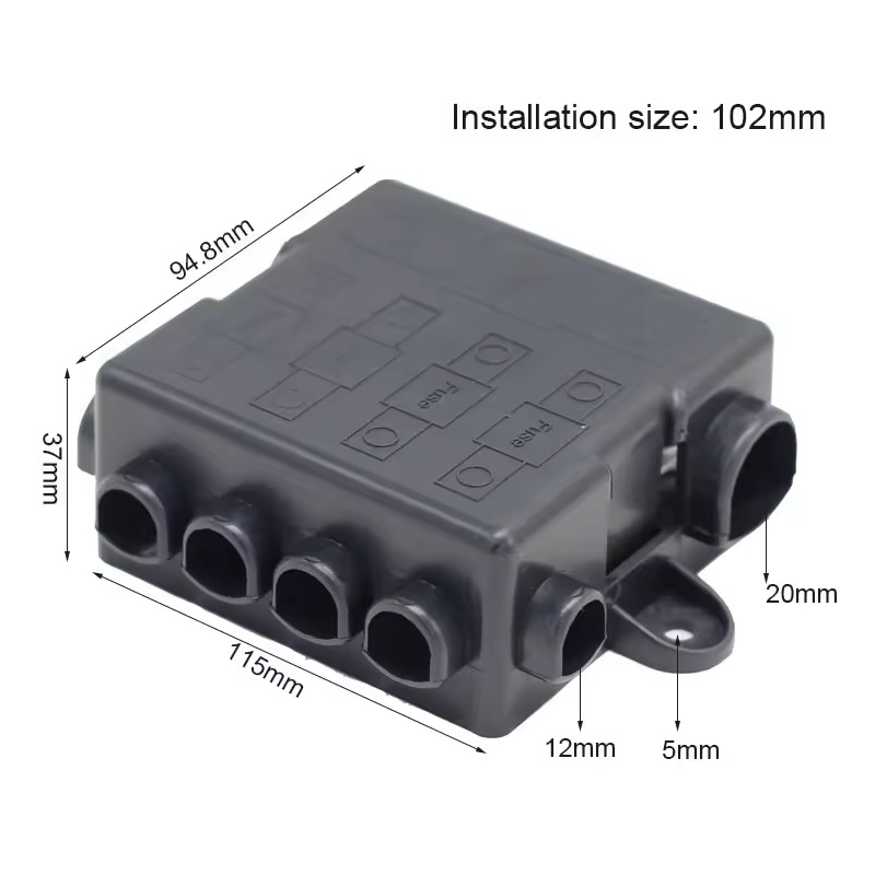 Midi fuse holder, 4 way fuse holder, Midi fuse block